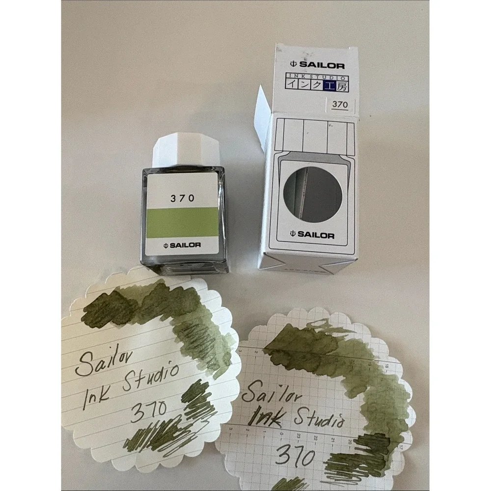 Sailor Ink Studio 370 Green Fountain Pen Ink Sample 3ml